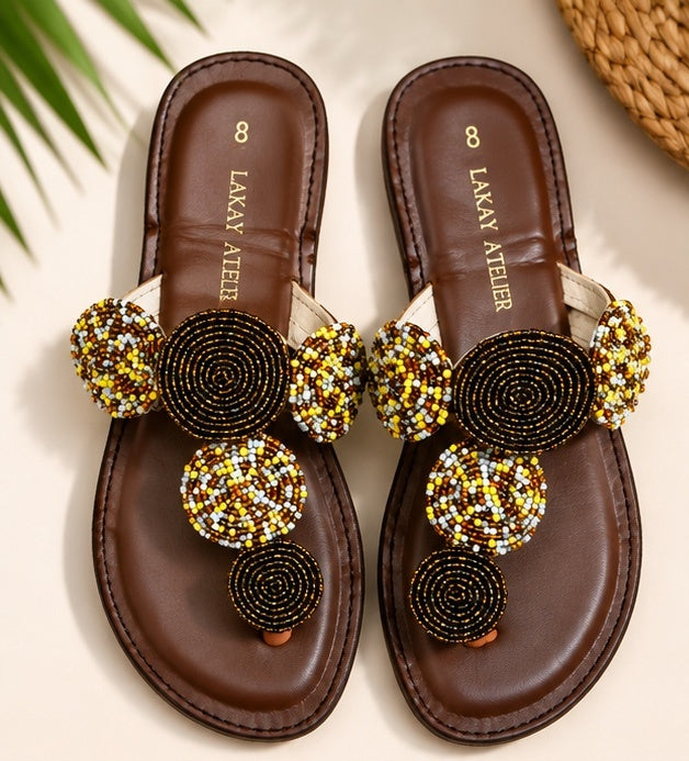 Lakay Kreyòl  Beaded Sandals