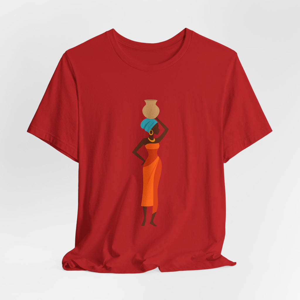 African Woman Graphic Tee — Cultural Silhouette