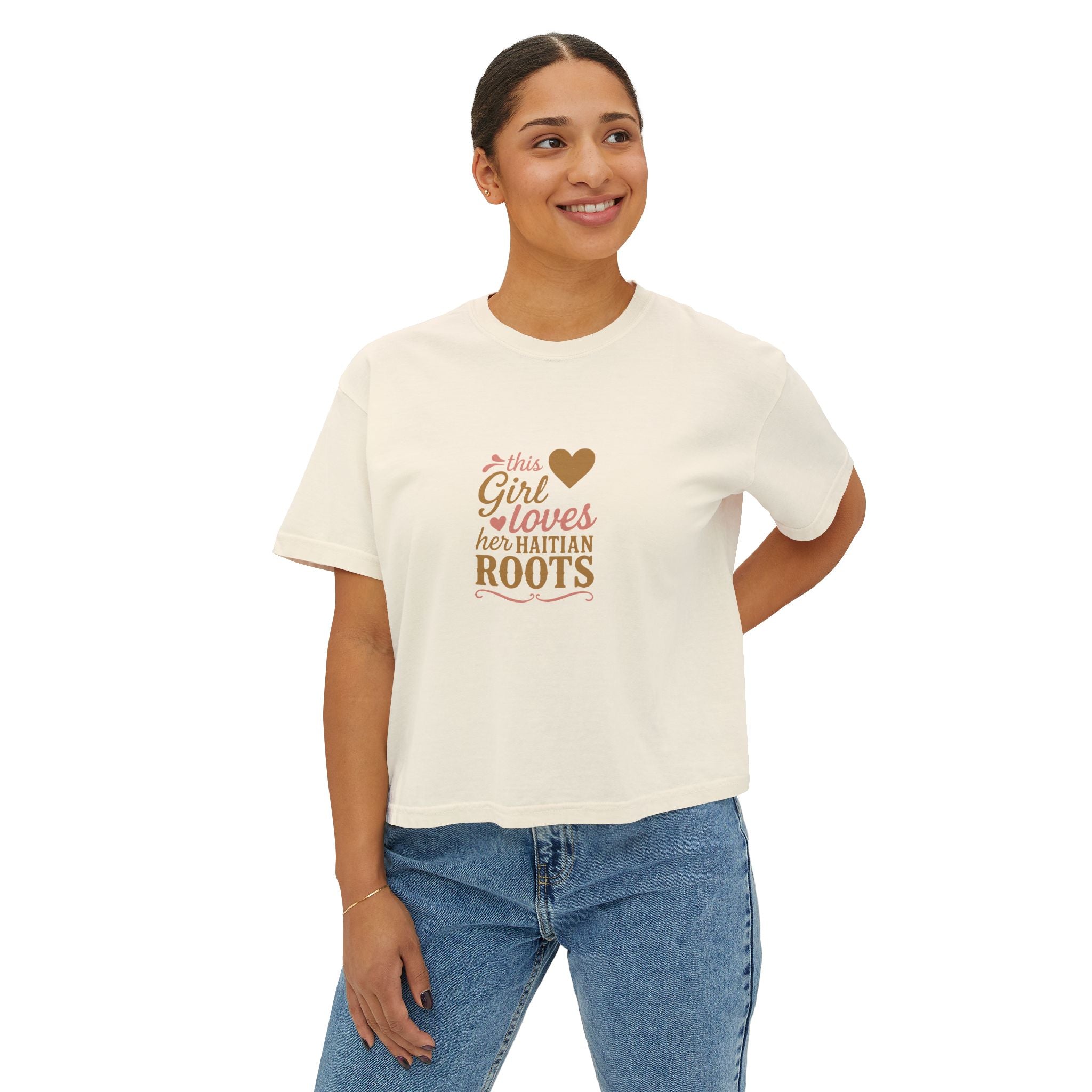 Elevate Your Heritage Women's Boxy Tee, Cultural Pride Top, Casual French Tee, Gift for Mom, Birthday Shirt