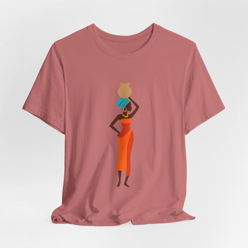 African Woman Graphic Tee — Cultural Silhouette