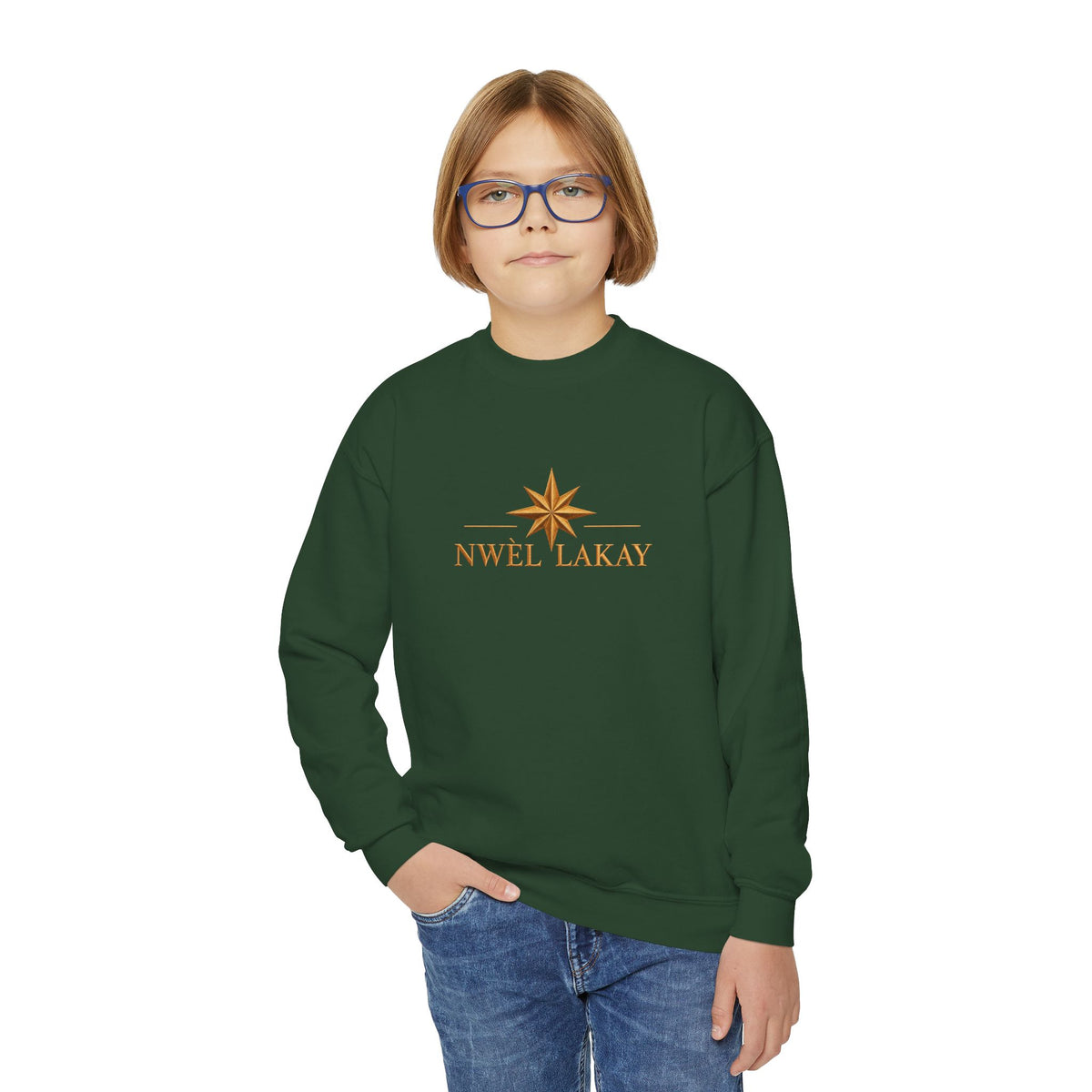 Nwèl Lakay Youth Christmas Crewneck Sweatshirt