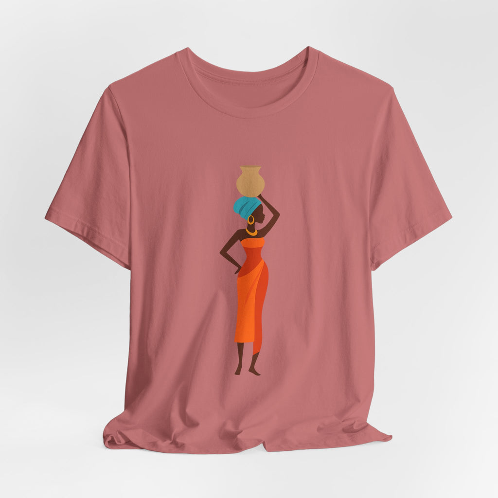 African Woman Graphic Tee — Cultural Silhouette