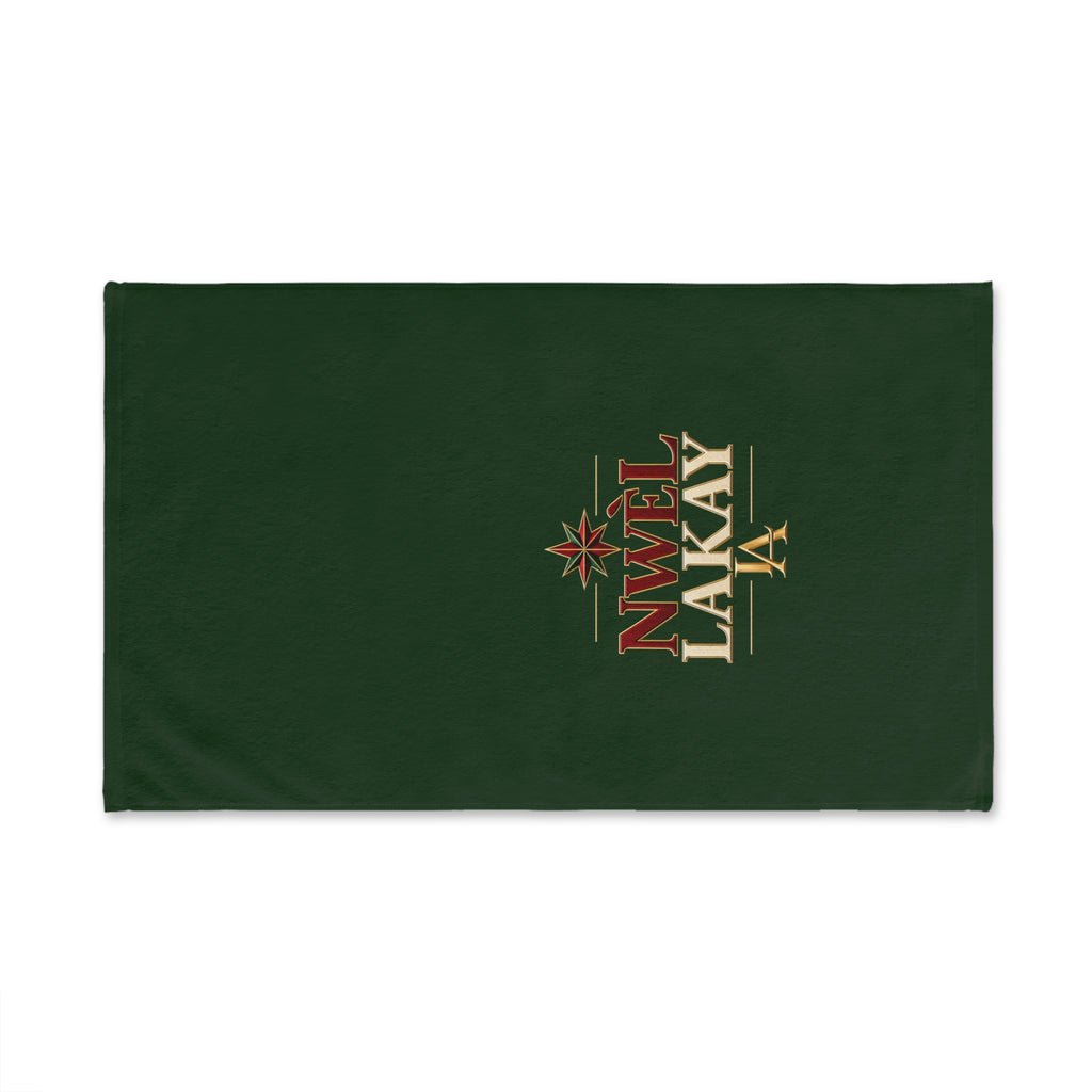 Nwèl Lakay Christmas Hand Towels – Green, Set of 2