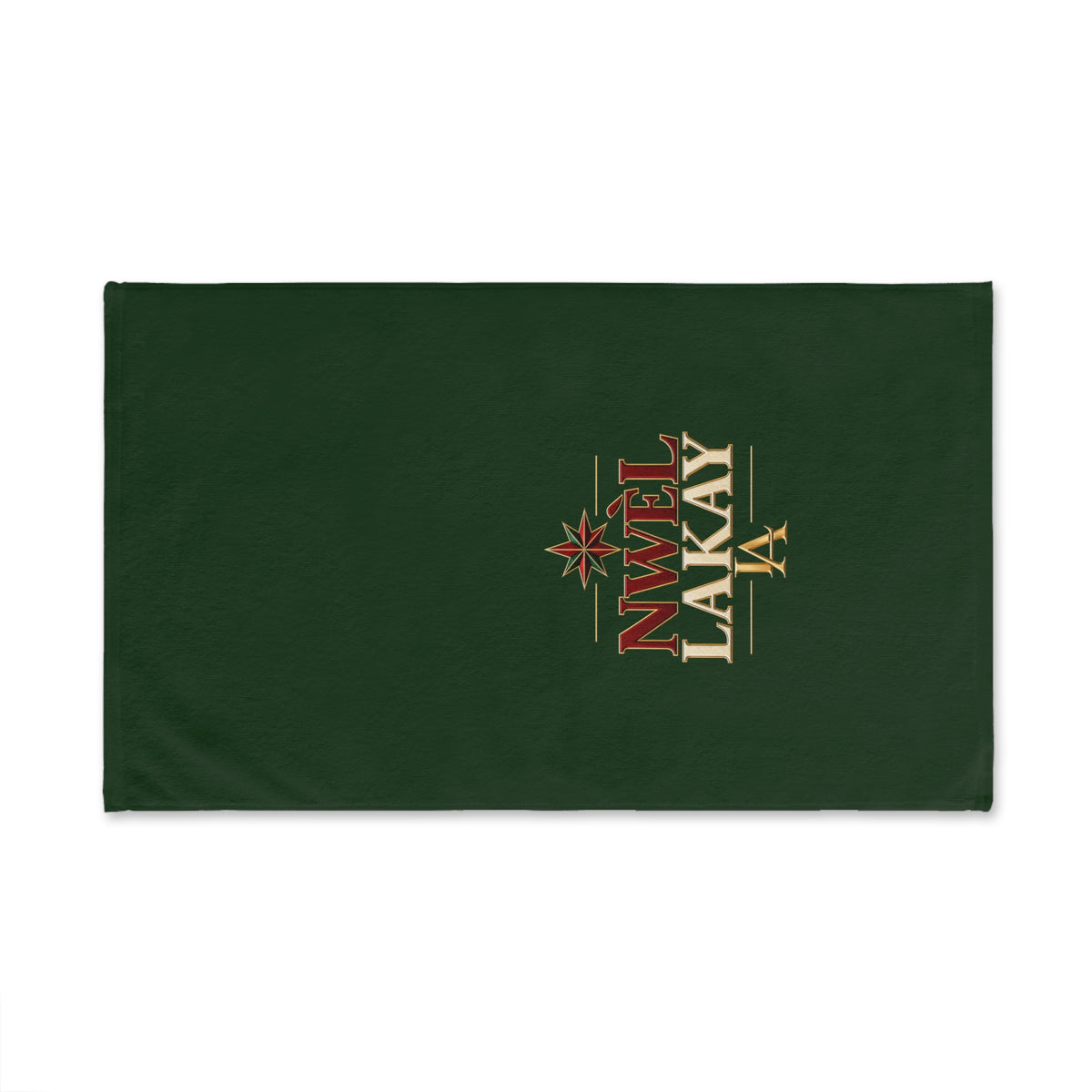 Nwèl Lakay Christmas Hand Towels – Green, Set of 2