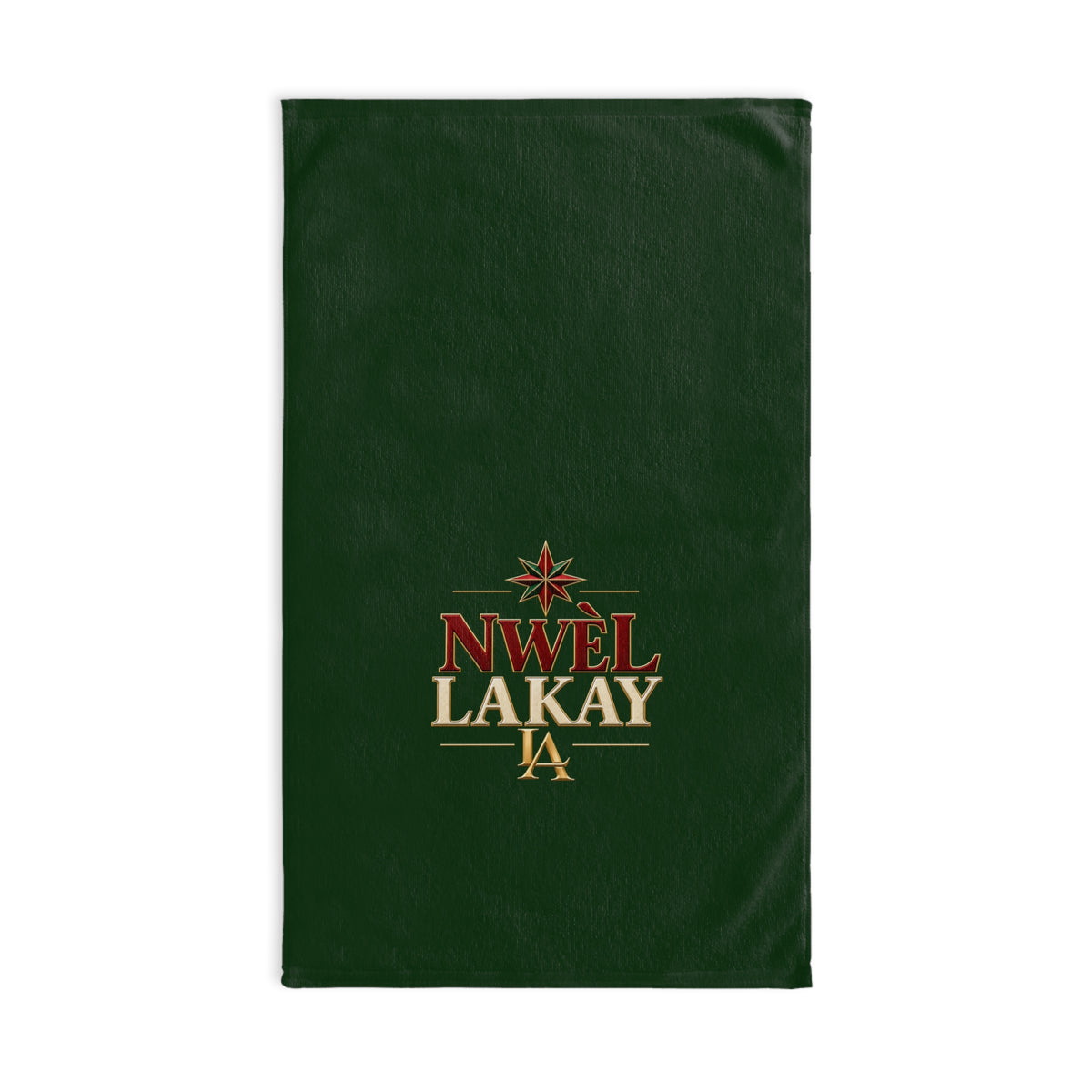 Nwèl Lakay Christmas Hand Towels – Green, Set of 2