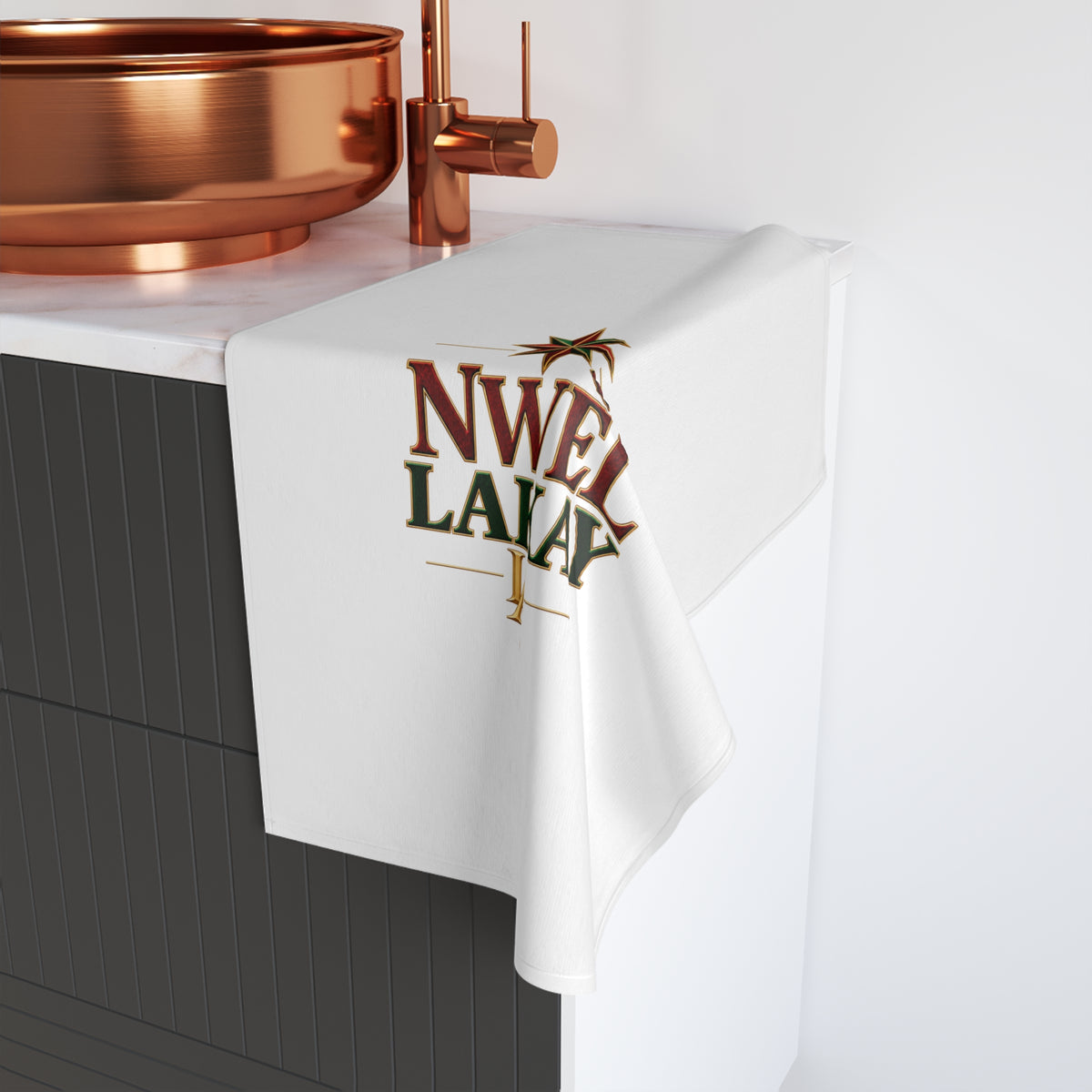 Nwèl Lakay Holiday Hand Towel Set – White