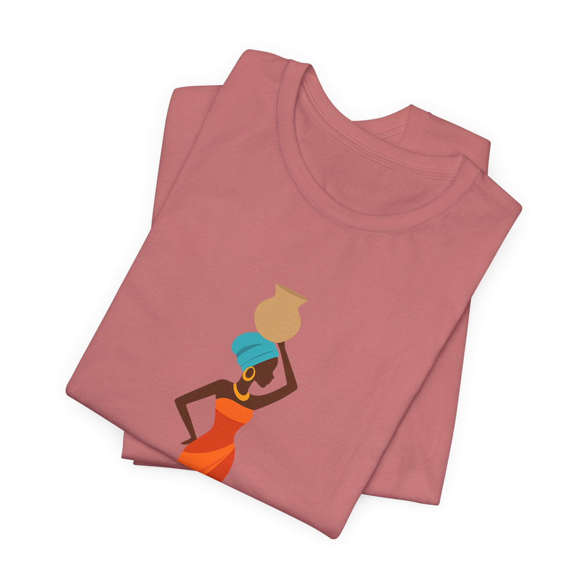 African Woman Graphic Tee — Cultural Silhouette