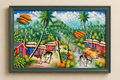 Lakay Village | Vintage Haitian Folk Art Painting