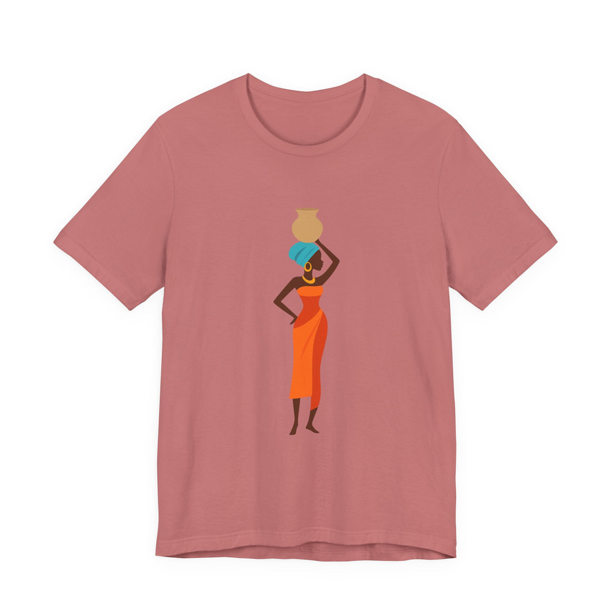 African Woman Graphic Tee — Cultural Silhouette