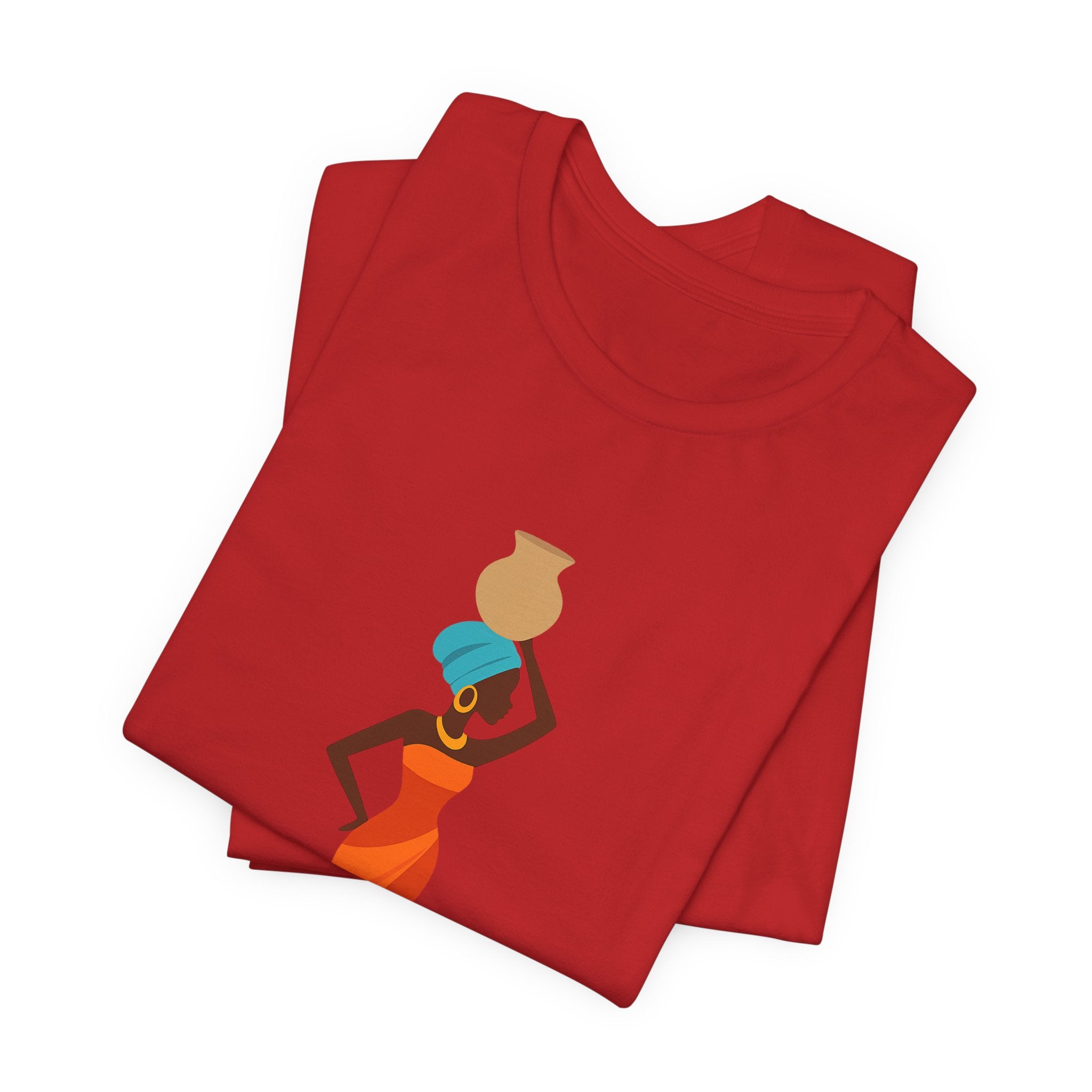 African Woman Graphic Tee — Cultural Silhouette