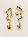 Lumière ( Light) Sculptural Gold-Tone Statement Earrings