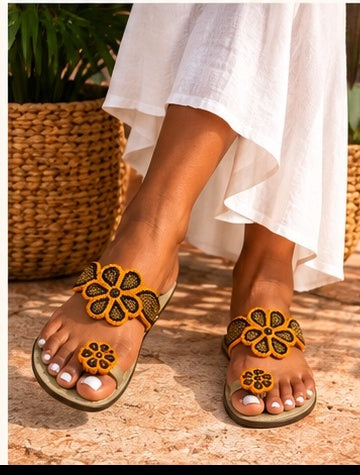 Lakay Fleur Beaded Sandals