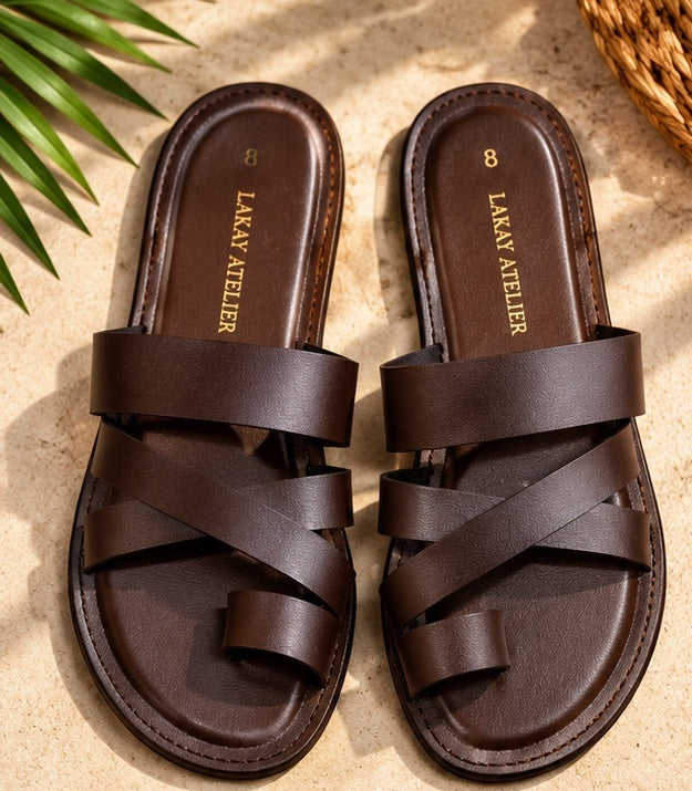 Crossover Leather Sandals
